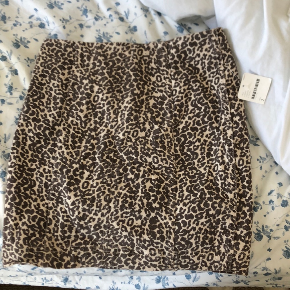 FREE PEOPLE leopard print skirt